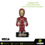 "Figura de Iron Man Body Knockers en su base solar, ideal para exhibir y activar con luz solar."