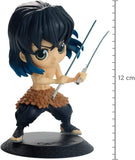 Figura de Inosuke con espadas y base circular negra Q Posket