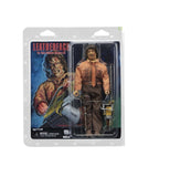 "Figura de Leatherface de 7 pulgadas en su empaque original de NECA, versión Texas Chainsaw Massacre III."