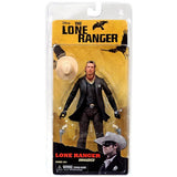 "Figura Lone Ranger Unmasked de 7 pulgadas en su empaque original de NECA."