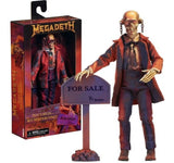 "Figura MEGADETH 8 pulgadas en empaque original de NECA, inspirada en el álbum 'Peace Sells... But Who's Buying?'."
