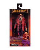 "Figura MEGADETH 8 pulgadas en empaque original de NECA, inspirada en el álbum 'Peace Sells... But Who's Buying?'."