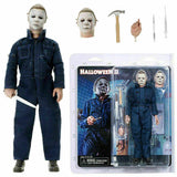 "Figura de acción Michael Myers de 7 pulgadas en su empaque original de NECA, con detalles precisos de Halloween II".
