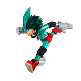 “Figura de Midoriya con soporte en pose de acción aérea.”

