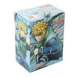 “Figura de Minato Namikaze de Naruto Shippuden en caja original Bandai.”