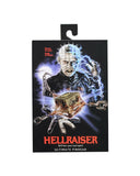 “Caja de la figura Pinhead Ultimate Hellraiser de NECA cerrada.”
