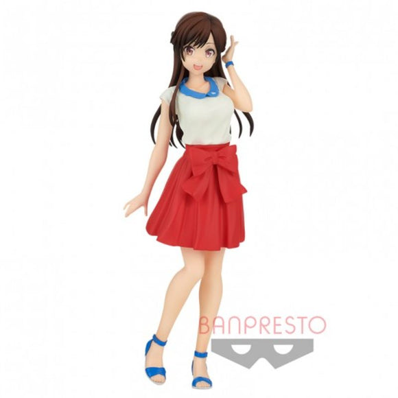 “Figura Chizuru Mizuhara con vestido rojo de Rent-A-Girlfriend.”
