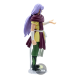 “Vista lateral de la figura Aries Mu Saint Seiya Bandai.”