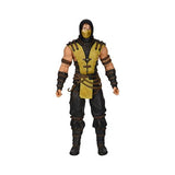 “Figura articulada de Scorpion con traje amarillo y negro de Mortal Kombat X.”