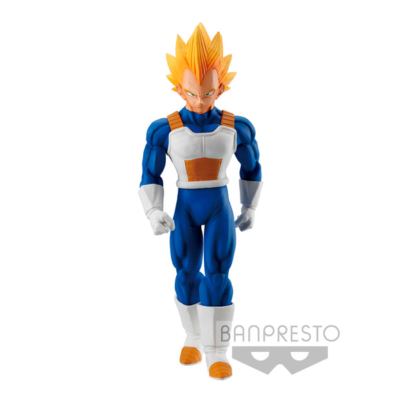  “Figura completa de Vegeta Super Saiyan con armadura azul de Dragon Ball Z.”