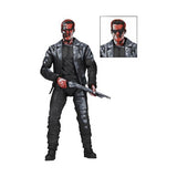 "Figura de acción T-800 con accesorios incluidos: cabeza intercambiable y telescopio clásico."