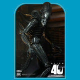  "Figura de acción The Alien con sus accesorios incluidos: mandíbulas poseables y cola flexible."