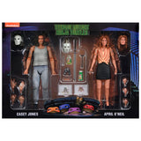 "Set de figuras TMNT 1990 April O'Neil y Casey Jones Farm de NECA en su empaque original".