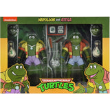 "Figura Tortuga Ninja Napoleón y Attila Frog 2 Pack en su empaque original de NECA."