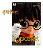 Caja oficial de la figura Q Posket Harry Potter con Hedwig