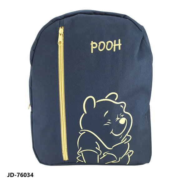 MOCHILA POOH polyest azul/beis JD-76034 DISNEY