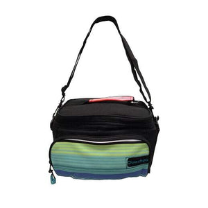 Lonchera Térmica Quechua Q-1304 Negra con Celeste y Tirante Ajustable