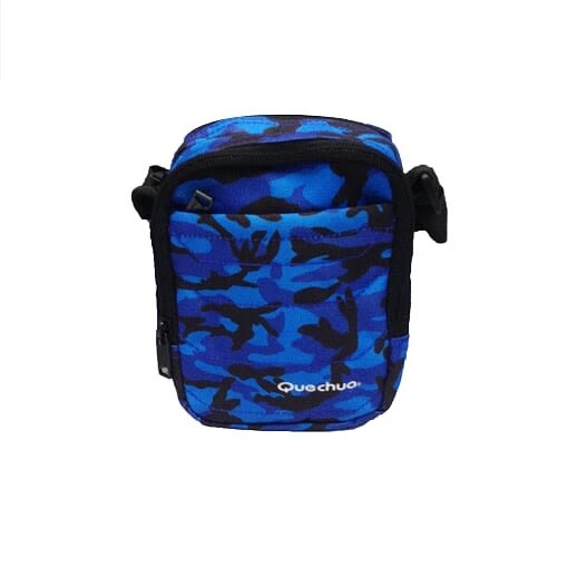 Mini Bolso Quechua Azul con Negro Q-5205C con Tirante Ajustable