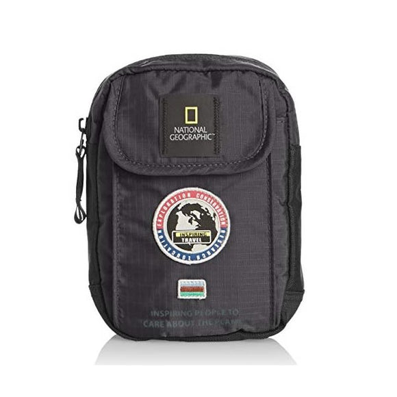 Mini Bolso National Geographic Small Shoulder Negro N01102.06 con Sujetador de Hebilla