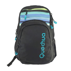 MOCHILA QUECHUA POLYEST neg/celeste Q-1302 QUECHUA