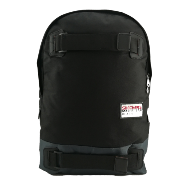Mochila Skechers Negra Diseño Minimalista y
