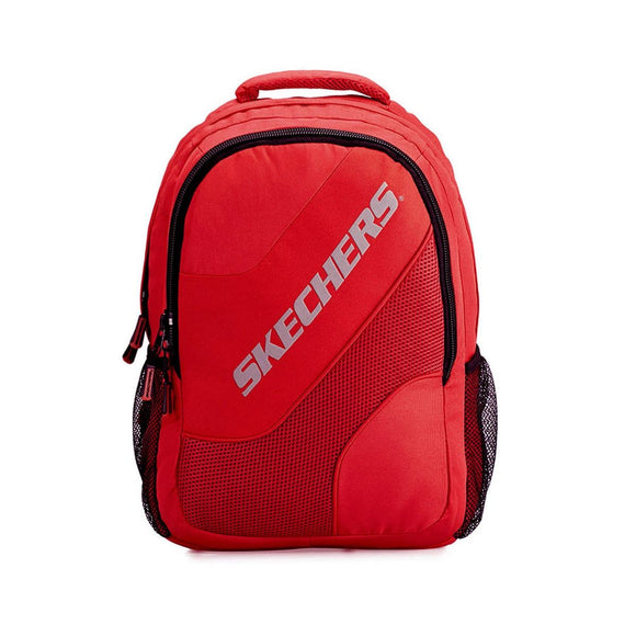 Mochila Skechers Polyester Roja 70206.35 con Bolsillos Laterales