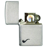 ENCENDEDOR ZIPPO PLATEADO C/ PIPA 200PL