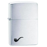 ENCENDEDOR ZIPPO PLATEADO C/ PIPA 200PL