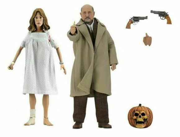 Figuras de Acción Halloween II (1981) Dr. Loomis y Laurie | Edición Coleccionista | 8 Pulgadas NECA NC-60646